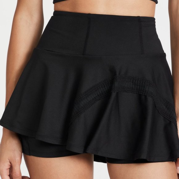 Free People Movement Women's Black Pleats and Thank You Skort - Picture 3 of 3